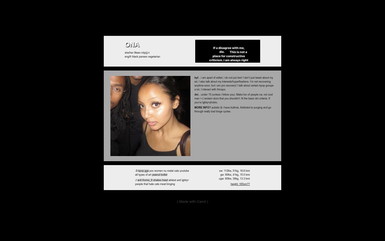 Carrd profile picture for @activist